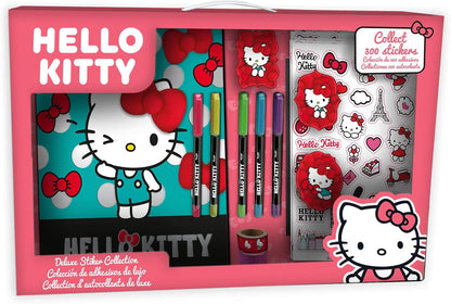 Hello Kitty - Luxe schrijfset stickeralbum pennen en tape