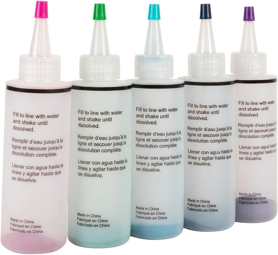 Crafts Co Fabric Paints, Green/Turquoise/Blue/Purple/Fuchsia, 40 x 50 cm