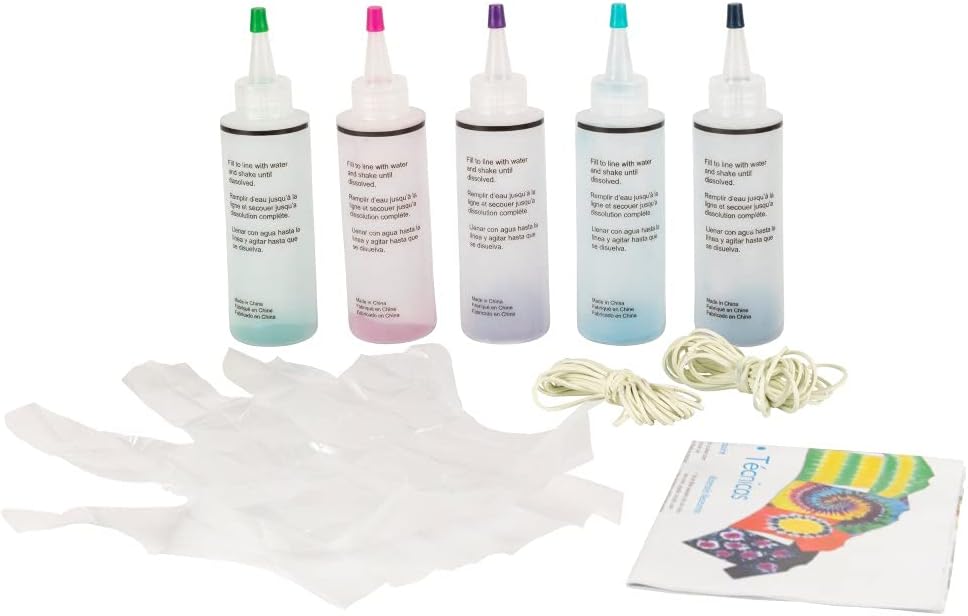 Crafts Co Fabric Paints, Green/Turquoise/Blue/Purple/Fuchsia, 40 x 50 cm