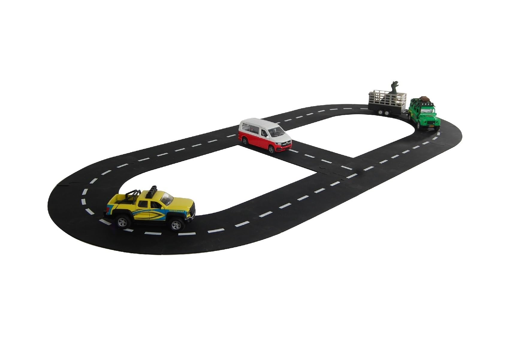 Kids Globe Autobahn Straßenteilungs Puzzle 18 Teile 307,5 cm, Spielzeug für Kinder, 570460, Schwarz