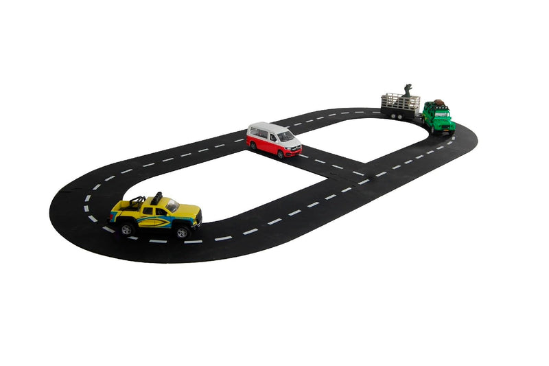 Kids Globe Autobahn Straßenteilungs Puzzle 18 Teile 307,5 cm, Spielzeug für Kinder, 570460, Schwarz