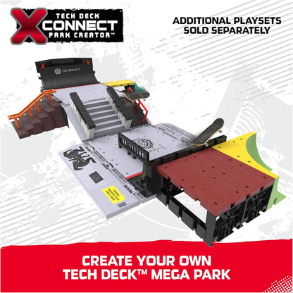 Tech Deck, Pyramid Shredder 2.0, X-Connect Park Creator, Juego de rampas Personalizable y construible con Fingerboard, Juguetes para niños y niñas a Partir de 6 años