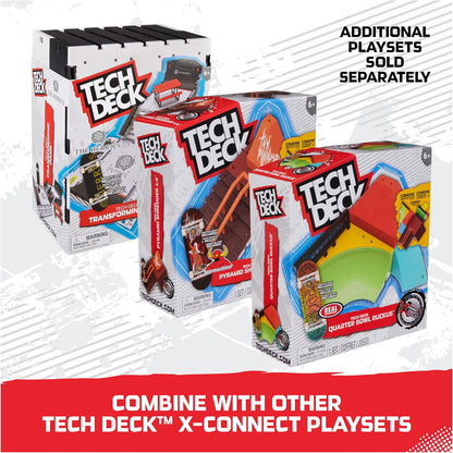 Tech Deck, Pyramid Shredder 2.0, X-Connect Park Creator, Juego de rampas Personalizable y construible con Fingerboard, Juguetes para niños y niñas a Partir de 6 años