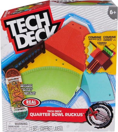 Tech Deck - Pista Quarter Bowl Ruckus - X-Connected Park Creator - Juego de Rampas Personalizable + Fingerboard - 6070358 - Juegos Infantiles - Juguetes Niños 6 Años +
