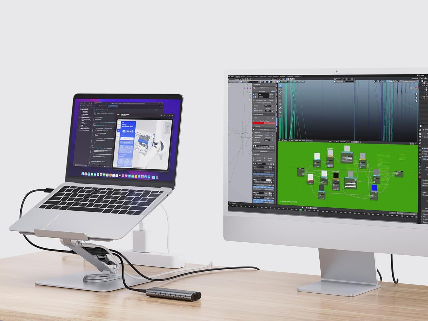 Laptop Stand With 7-In-1 Docking