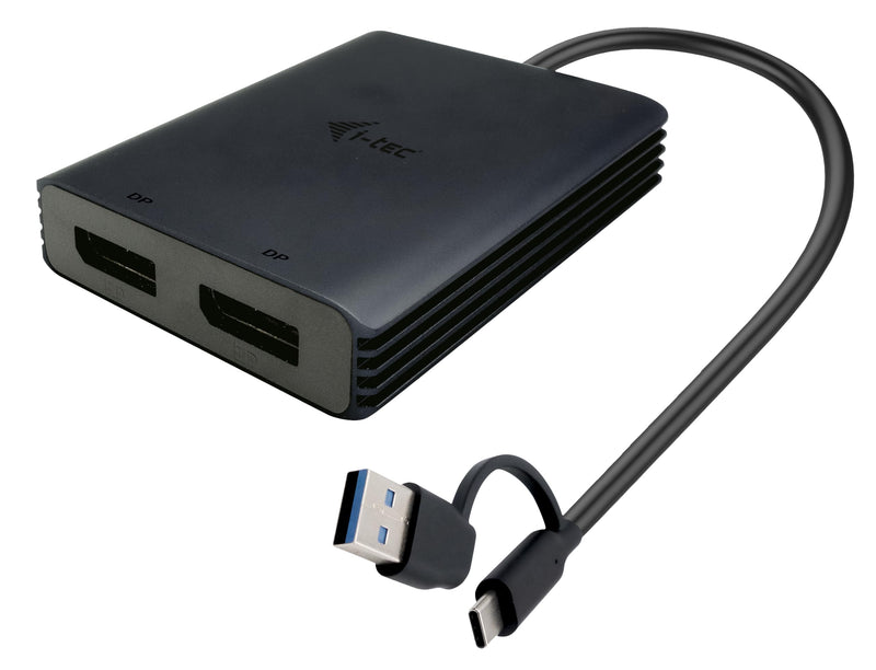 i-tec USB-A/USB-C Dual 4K/60Hz DisplayPort Video Adapter