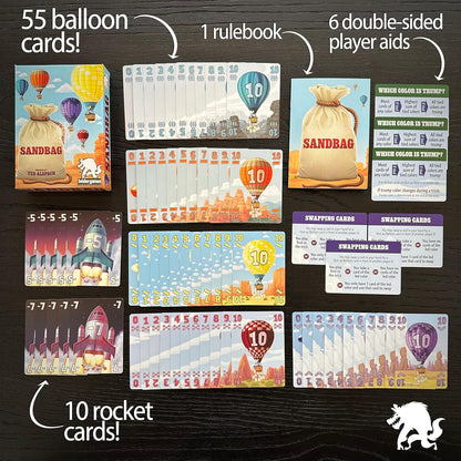 Sandbag - from The Creators of Cat in The Box Deluxe Edition Bézier Games - Trick Taking Card Game - 30 min play time - Strategy Card Game for 3 to 6 Players - Fast-Paced Gameplay