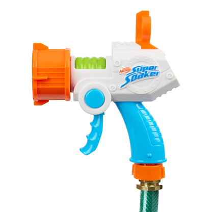 NERF Super Soaker Quadblast Blaster - Gartenschlauchbetriebene Einweichmaschine für epische Hinterhofschlachten
