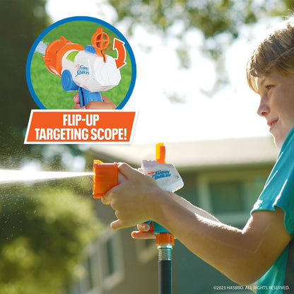 NERF Super Soaker Quadblast Blaster - Gartenschlauchbetriebene Einweichmaschine für epische Hinterhofschlachten