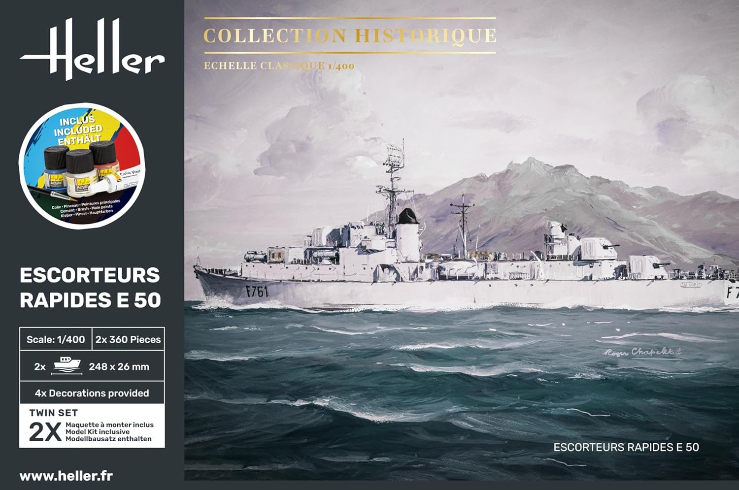 Heller - 1/400 Starter Kit Escorteurs Rapides E 5o