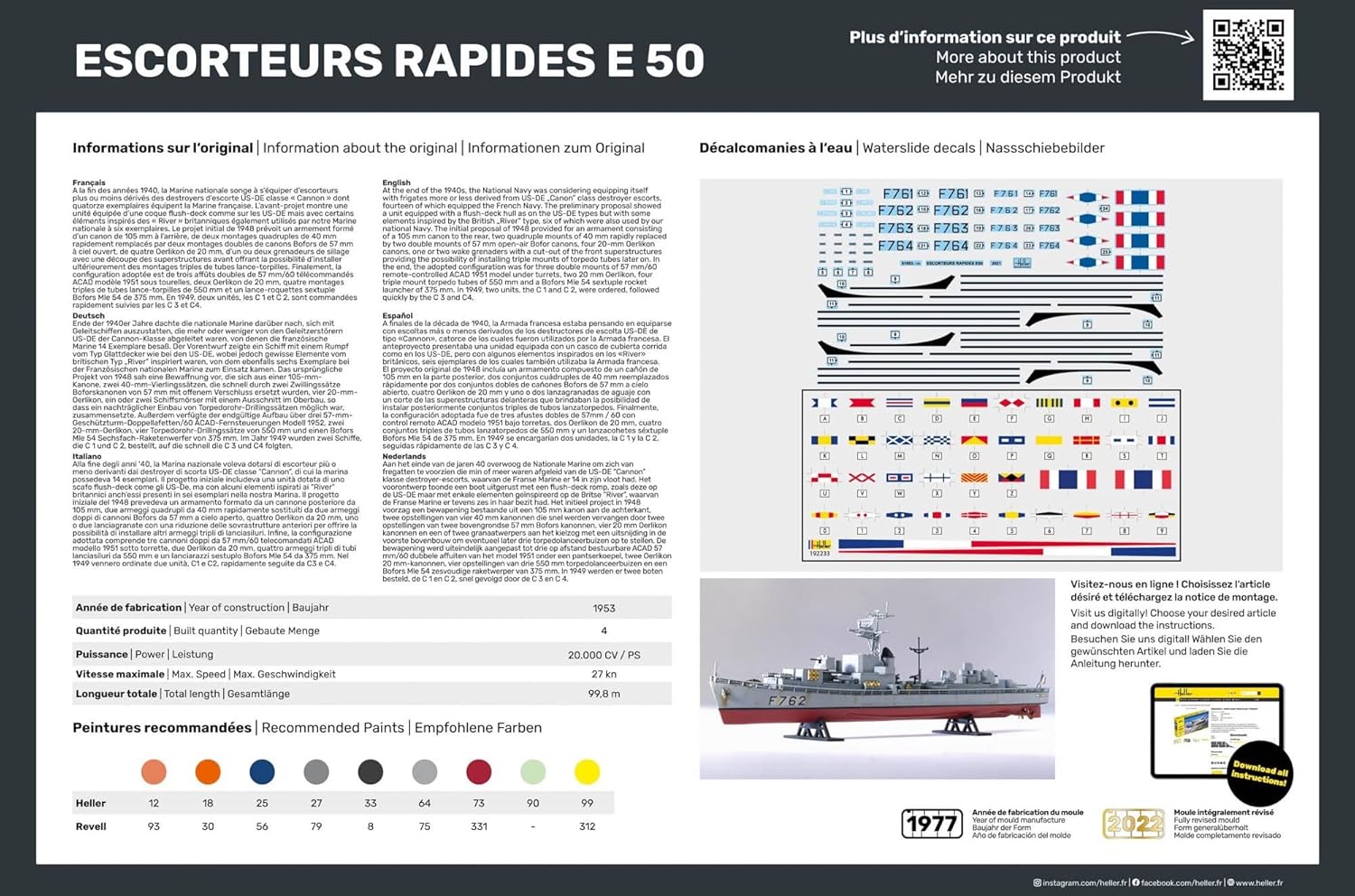 Heller - 1/400 Starter Kit Escorteurs Rapides E 5o