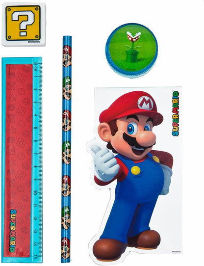 Super Mario 5 Delige Stationery Set 5dlg