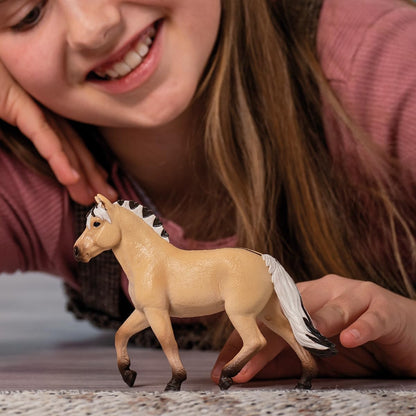 schleich 13980 HORSE CLUB Norwegian Fjord Horse Mare Figurine for ages 5+, Black