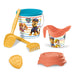 Mondo Paw Patrol 28243 Bucket Set Can 17 cm Diameter with Jug for Water-Beach Toy (6 Pieces) for Children, Yellow and Red, ø17 cm