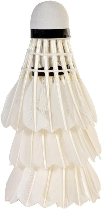 SportX 2004249 Badminton Feather Shuttlecocks, White