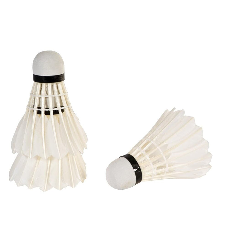 SportX 2004249 Badminton Feather Shuttlecocks, White