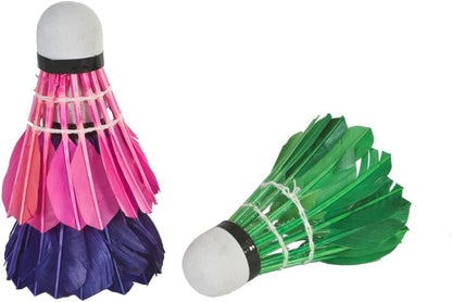 SportX 2004250 Feather Shuttles, Purple, Pink. Green