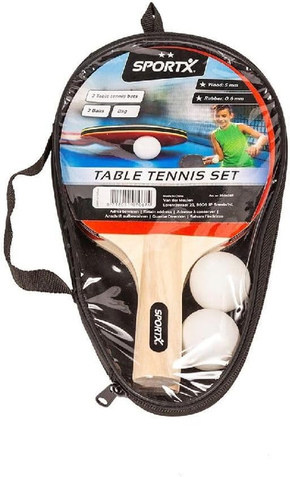 SportX - SportX Tafeltennis set incl. Ballen in Tas