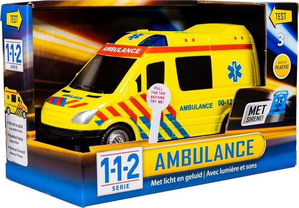 Van der Meulen - van der Meulen 112 Rescue Racers Ambulance met licht en geluid voor kinderen - 1 telling