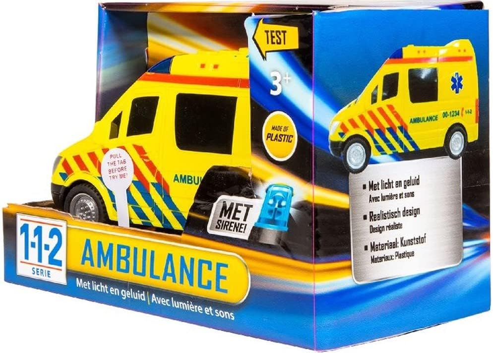 Van der Meulen - van der Meulen 112 Rescue Racers Ambulance met licht en geluid voor kinderen - 1 telling