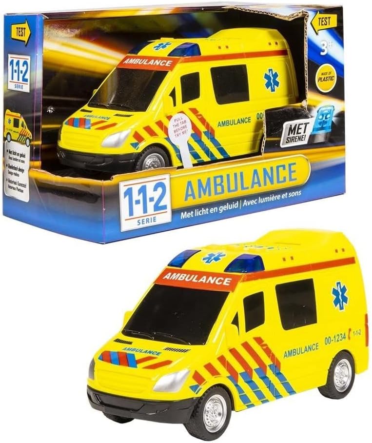 Van der Meulen - van der Meulen 112 Rescue Racers Ambulance met licht en geluid voor kinderen - 1 telling