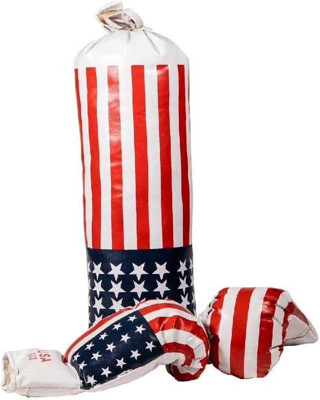 SportX 2006657 Punching Bag with Gloves Set, Multi Colour