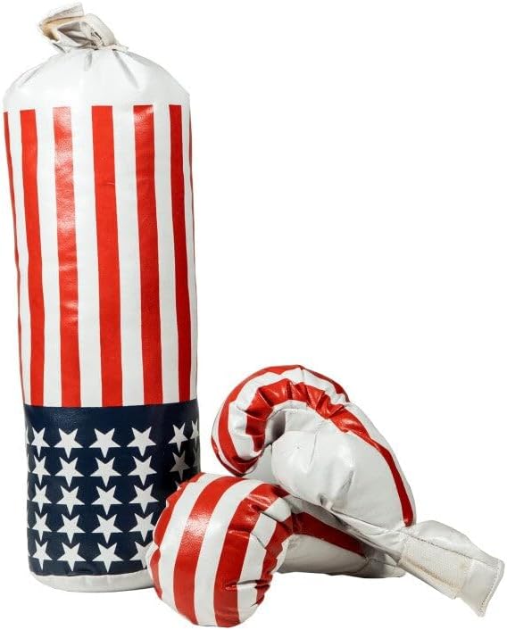 SportX 2006657 Punching Bag with Gloves Set, Multi Colour