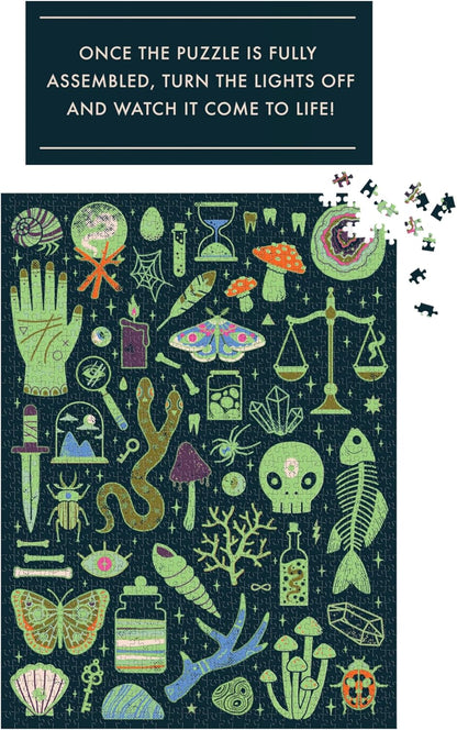 Occult and Curious 1000 Piece Glow in the Dark Puzzle