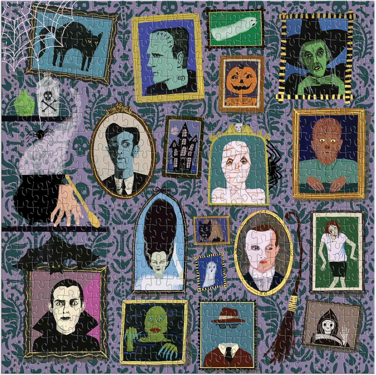 Spooky Portraits 500 Piece Foil Puzzle