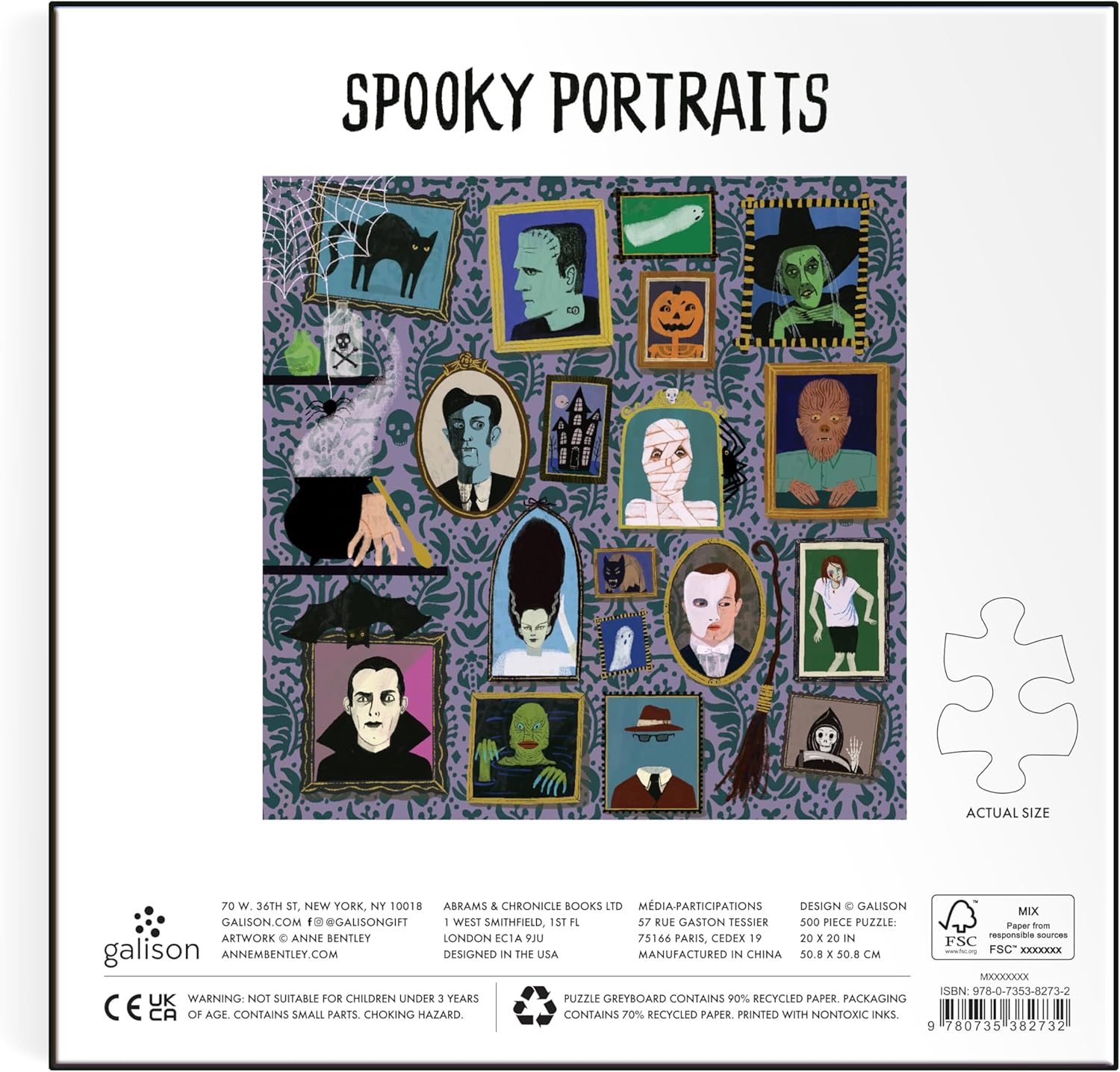 Spooky Portraits 500 Piece Foil Puzzle