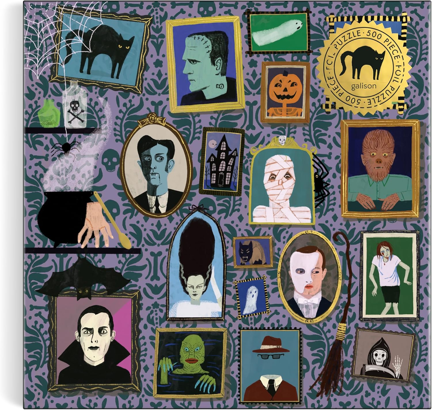 Spooky Portraits 500 Piece Foil Puzzle