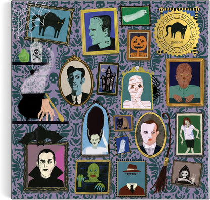 Spooky Portraits 500 Piece Foil Puzzle