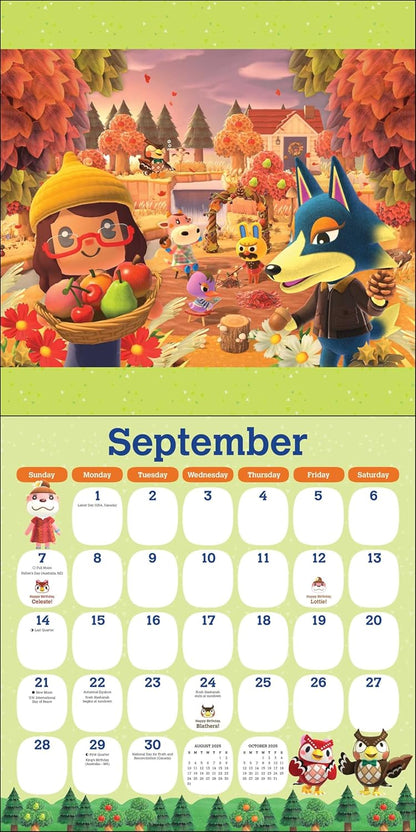 Animal Crossing: New Horizons 2025 Wall Calendar