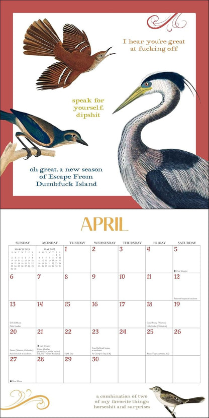 Effin' Birds 2025 Wall Calendar