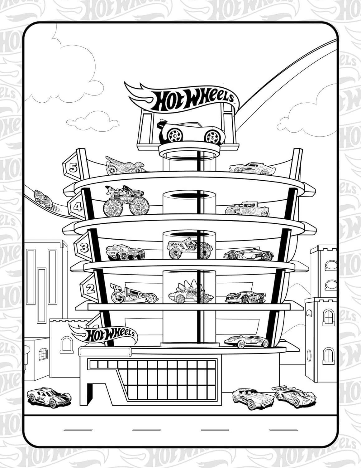 Hot Wheels: Giant Coloring Book