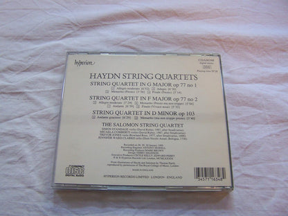 Haydn: String Quartets: Op. 77, No. 1 in G/Op. 77, No. 2 in F/Op. 103 in D Minor