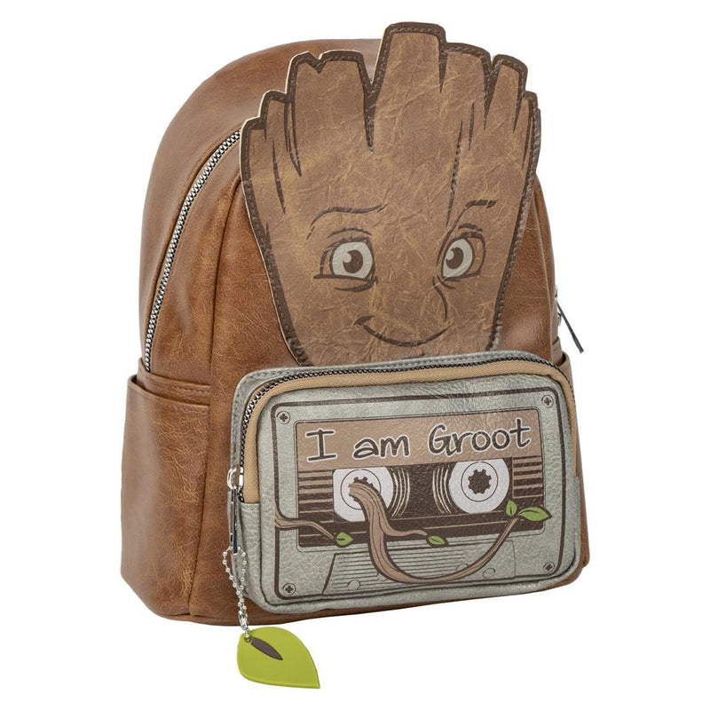 CERDÁ LIFE'S LITTLE MOMENTS Casual Backpack Guardians of the Galaxy - Brown - 22.5x22.5x7.cm - Made of PU - Groot Print - Original Product, brown, Estándar, Casual