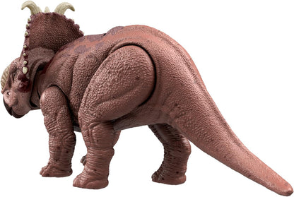 Mattel Jurassic World: Chaos Theory Netflix - Wild Roar Pachyrhinosaurus Dinosaur Figure with Continuing Head Strike & Roar Sound, Posable Toy & Digital Play, Ages 4 Years & Up, HTK72