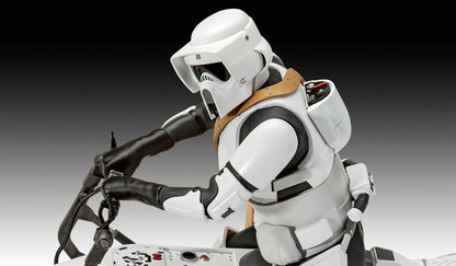 Revell 06786 Speeder Bike: The Mandalorian 1:12 Scale Unbuilt/Unpainted Plastic Model Kit, White