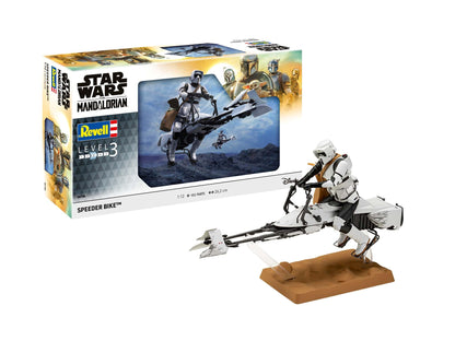 Revell 06786 Speeder Bike: The Mandalorian 1:12 Scale Unbuilt/Unpainted Plastic Model Kit, White