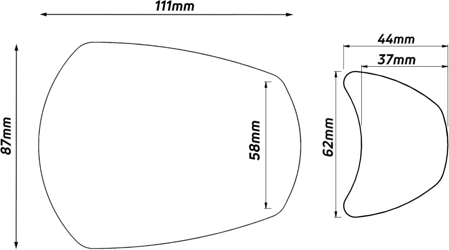 ZEFAL ESPION E100 CARGO LAT. CYCLE MIRROR. LEFT.