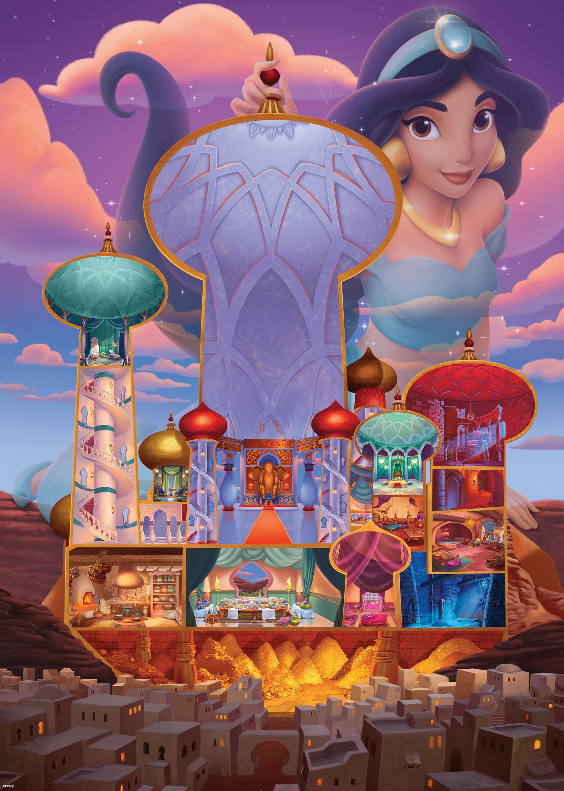 Ravensburger Puzzle 12000258 - Jasmin - 1000 Teile Puzzle für Erwachsene und Kinder ab 14 Jahren, Disney Puzzle, Disney Geschenke