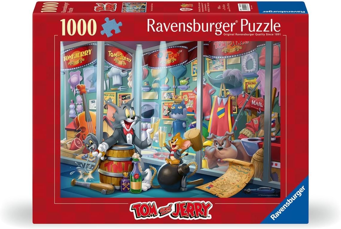Ravensburger Warner Bros Tom & Jerry Hall of Fame 1000 Piece Jigsaw Puzzle for Adults - 12000408 - Handcrafted Tooling, Made in Germany, Every Piece Fits Together Perfectly