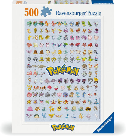 Ravensburger Puzzle 12000511 - Die ersten 151 Pokémon - 500 Teile Puzzle für Erwachsene und Kinder ab 12 Jahren, Pokémon Puzzle, Pokémon Geschenke