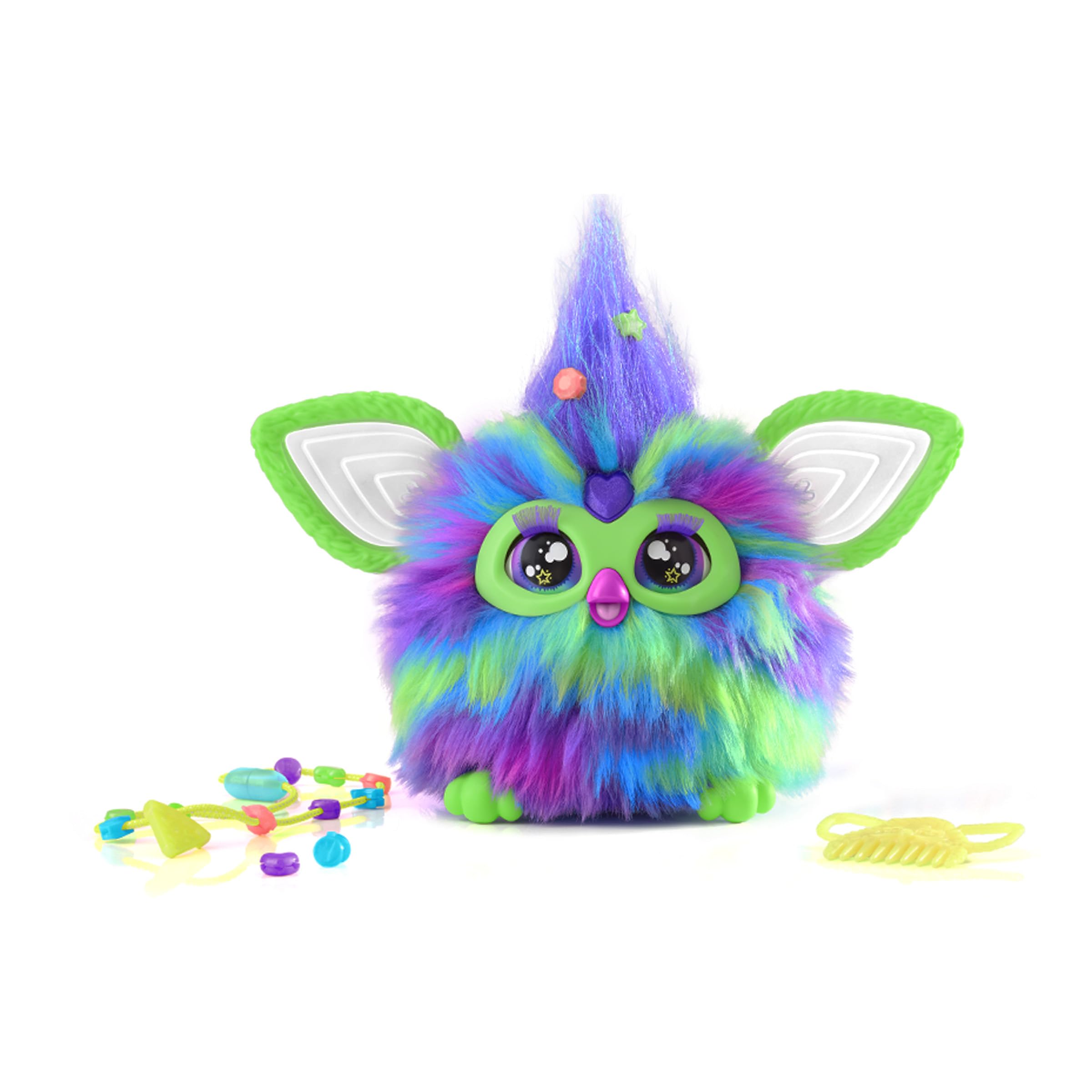 Furby Galaxy Edition, Glow in The Dark, 15 Modeaccessoires, Interaktive Plüschtiere für 6 Jahre alte Mädchen & Jungen & Up, Voice Activated Animatronic (Amazon Exclusive
