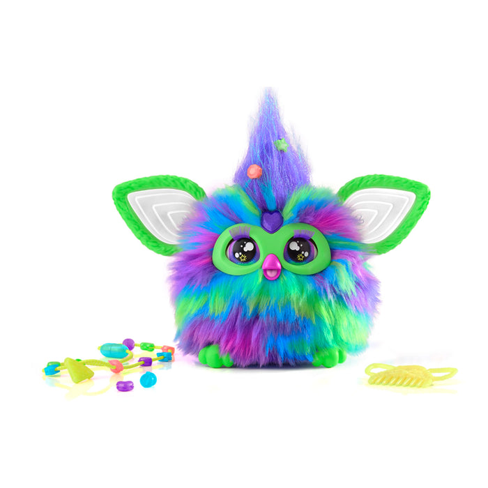 Furby Galaxy Edition, Glow in The Dark, 15 Modeaccessoires, Interaktive Plüschtiere für 6 Jahre alte Mädchen & Jungen & Up, Voice Activated Animatronic (Amazon Exclusive