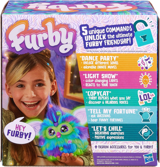 Furby Galaxy Edition, Glow in The Dark, 15 Modeaccessoires, Interaktive Plüschtiere für 6 Jahre alte Mädchen & Jungen & Up, Voice Activated Animatronic (Amazon Exclusive