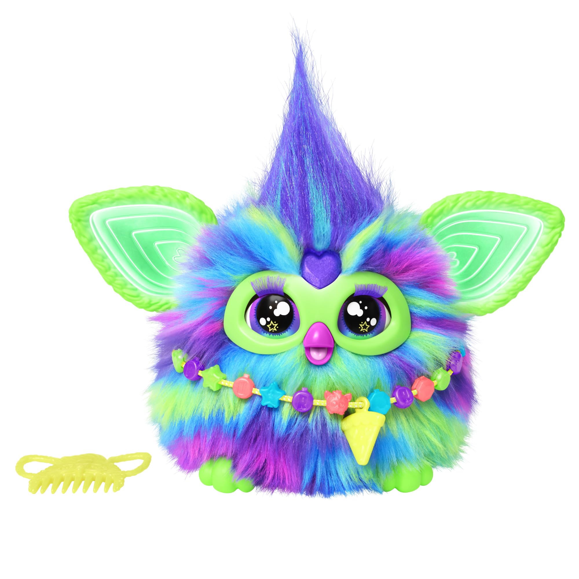 Furby Galaxy Edition, Glow in The Dark, 15 Modeaccessoires, Interaktive Plüschtiere für 6 Jahre alte Mädchen & Jungen & Up, Voice Activated Animatronic (Amazon Exclusive