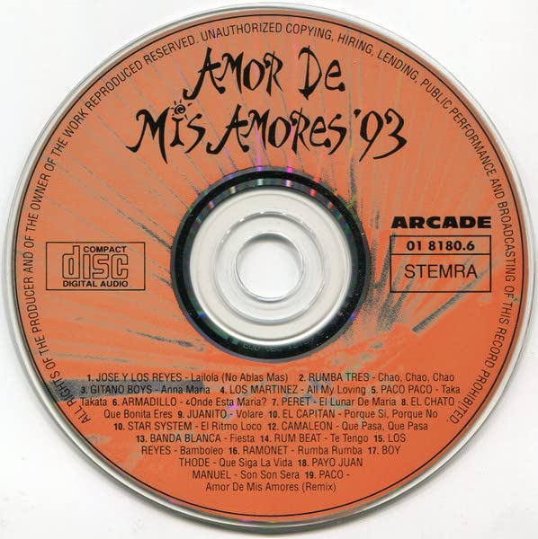 Amor De Mis Amores +93 (UK Import)