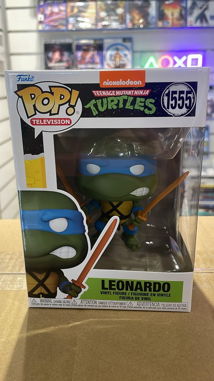 Funko POP! TV: Teenage Mutant Ninja Turtles (TMNT) – Leonardo - 1/6 Odds for Rare Chase Variant - TMNT Retro/Classic - Collectable Vinyl Figure - Gift Idea - Official Merchandise - TV Fans